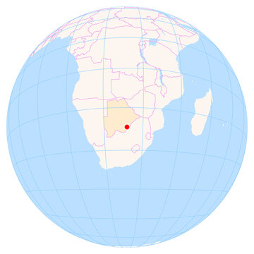 Location Map of Sir Seretse Khama Int. Airport (Gaberone, Gaborone, Botswana). IATA-code: GBE. No labels at all.