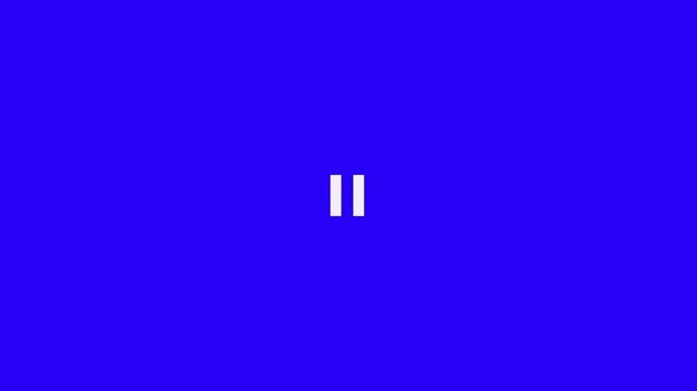 Pause icon animation with blue background