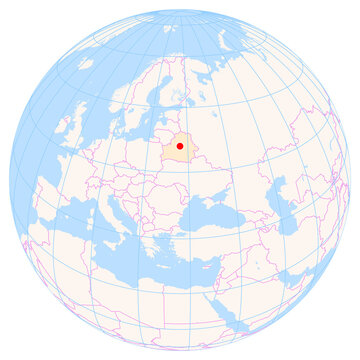Location Map of Minsk Int. Airport (Minsk 2, Minsk, Belarus). IATA-code: MSQ. No labels at all.