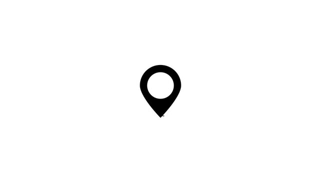 Map pointer icon set with pin symbols for navigation and location markers
