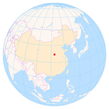 Location Map of Luoyang Beijiao Airport (Luoyang, Henan, China). IATA-code: LYA. No labels at all.