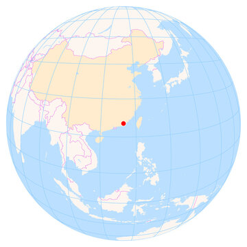 Location Map of Jieyang Chaoshan Int. Airport (Shantou, Guangdong, China). IATA-code: SWA. No labels at all.