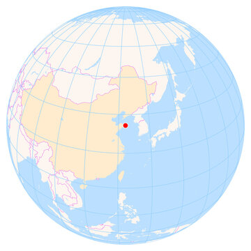 Location Map of Weihai Dashuibo Airport (Weihai, Shandong, China). IATA-code: WEH. No labels at all.
