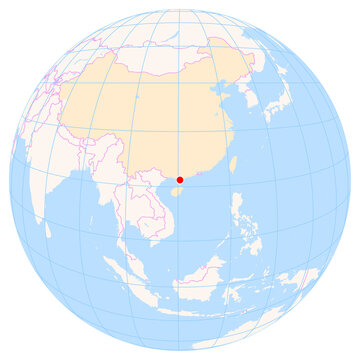 Location Map of Zhanjiang Wuchuan Airport (Zhanjiang, Guangdong, China). IATA-code: ZHA. No labels at all.