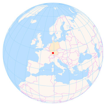 Location Map of Stuttgart Airport (Stuttgart, Baden-Wuerttemberg, Germany). IATA-code: STR. No labels at all.