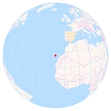 Location Map of Tenerife South Airport (Tenerife, Santa Cruz De Tenerife, Spain). IATA-code: TFS. No labels at all.
