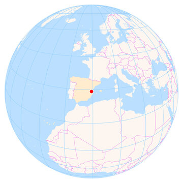 Location Map of Valencia Airport (Valencia, Valencia, Spain). IATA-code: VLC. No labels at all.