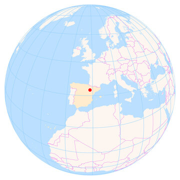 Location Map of Zaragoza Airport (Zaragoza, Zaragoza, Spain). IATA-code: ZAZ. No labels at all.