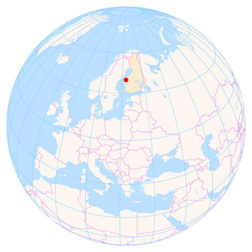 Location Map of Vaasa Airport (Vaasa, Ostrobothnia, Finland). IATA-code: VAA. No labels at all.