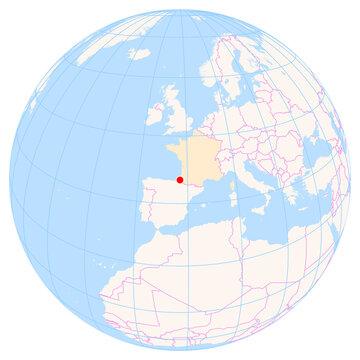 Location Map of Biarritz Pays Basque Airport (Biarritz-bayonne, Pyrenees-Atlantiques, France). IATA-code: BIQ. No labels at all.
