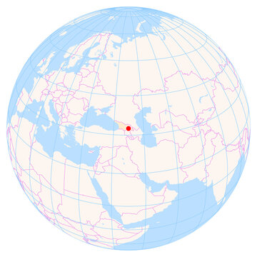 Location Map of Tbilisi Int. Airport (Tbilisi, Kvemo Kartli, Georgia). IATA-code: TBS. No labels at all.