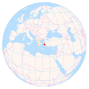 Location Map of Ikaria Airport (Ikaria, Voreio Aigaio, Greece). IATA-code: JIK. No labels at all.