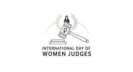 Fototapeta premium Gavel and Scales of Justice Illustration.
