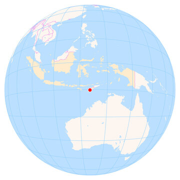 Location Map of El Tari Airport (Kupang, Nusa Tenggara Timur, Indonesia). IATA-code: KOE. No labels at all.