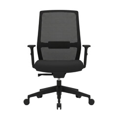 Modern ergonomic office chair with mesh back and adjustable armrests