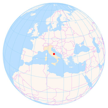 Location Map of Abruzzo Airport (Pescara, Chieti, Italy). IATA-code: PSR. No labels at all.