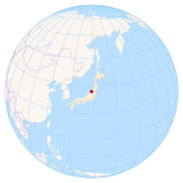 Location Map of Niigata Airport (Niigata, Niigata, Japan). IATA-code: KIJ. No labels at all.