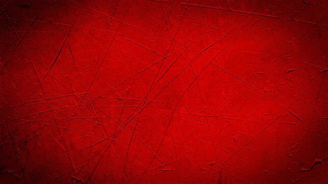Textured red background displays many fine lines