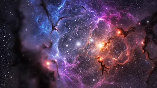 Cosmic Nebula Formation - A Stunning Display of Stellar Evolution and Galactic Beauty.