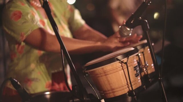 musician playing percussion at concert