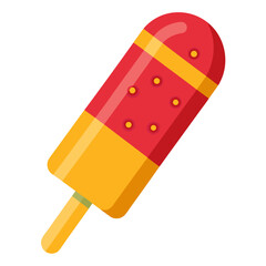 Fruit popsicle isolated on white background vector illustration