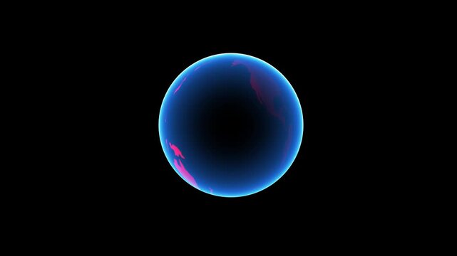 Planet Earth view from space, countries borders highlighted, loop able repeatable animation perfect for time remapping, 3d illustration, elements of this image courtesy of NASA.