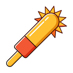 Sunblock stick isolated on white background vector illustration