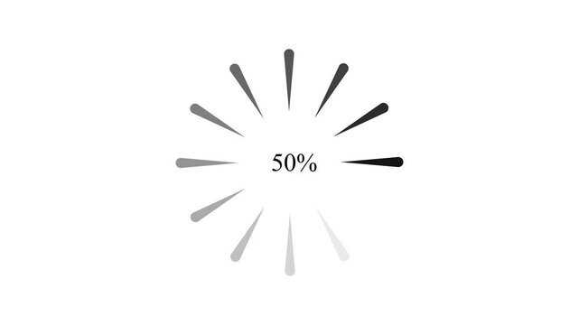 Animated circular loading mark with white background and no background.with 4k video animation.