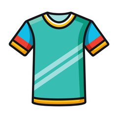 Quick dry summer t shirt isolated on white background vector illustration