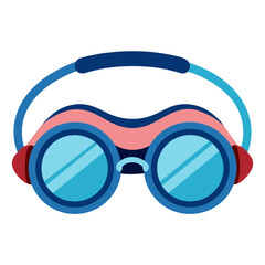 Swimming goggles isolated on white background vector illustration