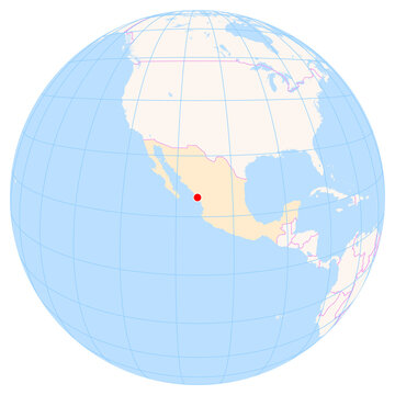 Location Map of Mazatlan Int. Airport (Mazatlan, Sinaloa, Mexico). IATA-code: MZT. No labels at all.