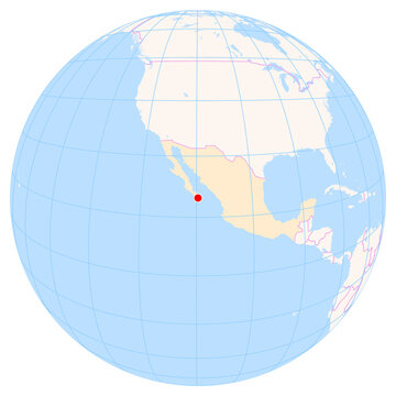 Location Map of Los Cabos Int. Airport (San Jose Del Cabo, Baja California Sur, Mexico). IATA-code: SJD. No labels at all.