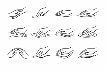 Obraz premium Contact motion vector line generation simple image soft freehand finger sweep mellow