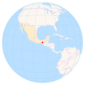 Location Map of Tuxtla Gutierrez Int. Airport (Tuxtla Gutierrez, Chiapas, Mexico). IATA-code: TGZ. No labels at all.