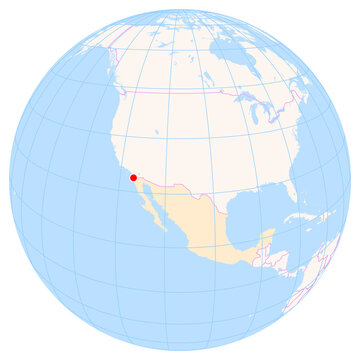 Location Map of Tijuana Int. Airport (Tijuana, Baja California, Mexico). IATA-code: TIJ. No labels at all.