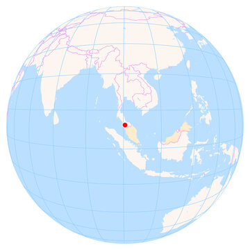 Location Map of Sultan Abdul Halim Airport (Alor Setar, Kedah, Malaysia). IATA-code: AOR. No labels at all.