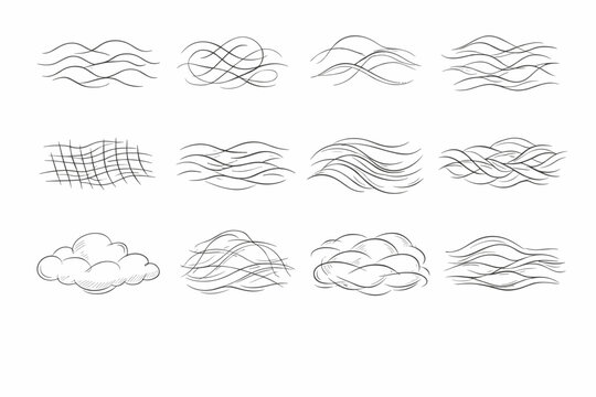Generation trace simple layers smooth stroke airy buildup image weave vector pale