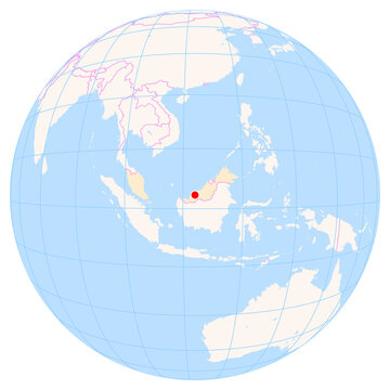 Location Map of Sibu Airport (Sibu, Sarawak, Malaysia). IATA-code: SBW. No labels at all.