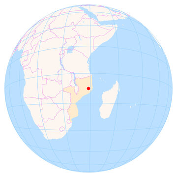 Location Map of Nampula Airport (Nampula, Nampula, Mozambique). IATA-code: APL. No labels at all.