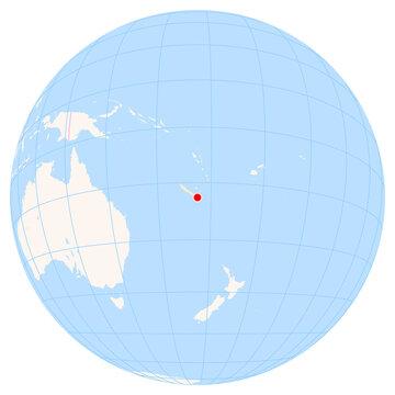 Location Map of Ile Des Pins Airport (Ile des Pins, Sud, New Caledonia). IATA-code: ILP. No labels at all.