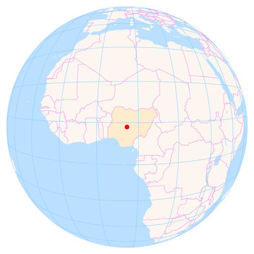 Location Map of Nnamdi Azikiwe Int. Airport (Abuja, Federal Capital Territory, Nigeria). IATA-code: ABV. No labels at all.