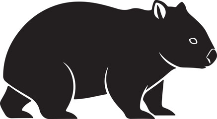 Fototapeta premium Wombat silhouette