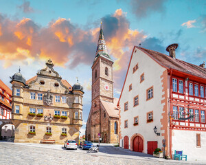 Obraz premium Altstadt, Wolframs Eschenbach, Deutschland 