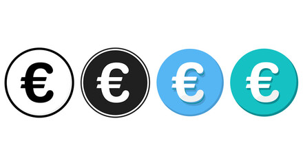 Obraz premium Euro currency symbols in circles
