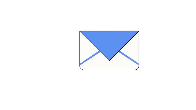 Modern blue and white envelope icon for digital communication