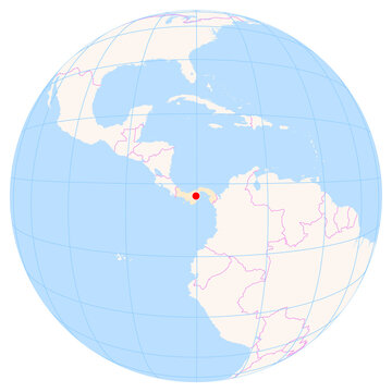 Location Map of Scarlett Martinez Int. Airport (Rio Hato, Cocle, Panama). IATA-code: RIH. No labels at all.