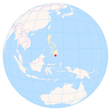 Location Map of General Santos Int. Airport (Romblon, General Santos, Philippines). IATA-code: GES. No labels at all.