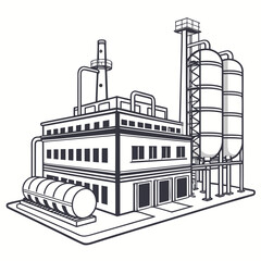 Industrial building with silos and tanks © rrr