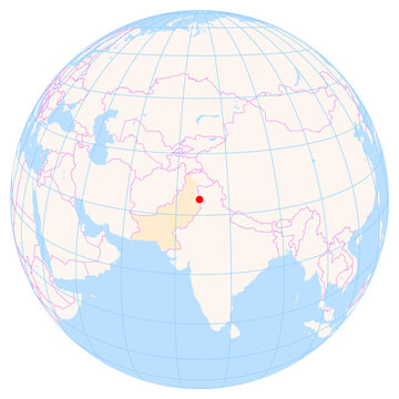Location Map of Sialkot Int. Airport (Sialkot, Punjab, Pakistan). IATA-code: SKT. No labels at all.
