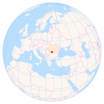 Location Map of Craiova Int. Airport (Craiova, Dolj, Romania). IATA-code: CRA. No labels at all.